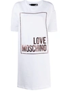 LOVE MOSCHINO LOVE MOSCHINO GLITTER T-SHIRT DRESS