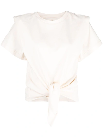 Isabel Marant Zelito T-shirt In Beige Cotton In Cream