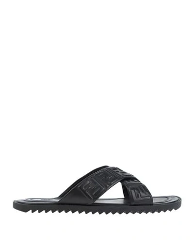 Fendi Sandals In Black