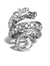John Hardy Legends Naga' Sapphire Sterling Silver Ring In Silver
