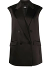 KARL LAGERFELD PLEATED BACK TAILORED GILET