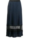 KARL LAGERFELD PLEATED LACE SKIRT
