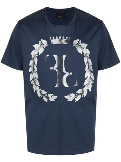 Billionaire Crest Print T-shirt In Blue