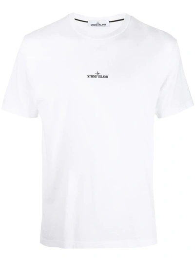 Stone Island Junior Logo-print Cotton T-shirt In White