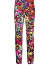 BOUTIQUE MOSCHINO FLORAL-PRINT LEGGINGS