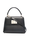 Furla Leather Mini Bag With Detachable Strap And Metal Hardware In Black