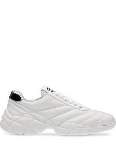 Miu Miu White Panelled Low-top Sneakers