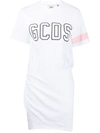 GCDS LOGO-EMBROIDERED T-SHIRT DRESS