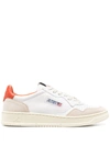 Autry Classic Low-top Sneakers With Textured Panels And Contrasting Heel Tab In Neutral