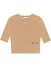 Gucci Horsebit-embellished Knitted Top In Brown
