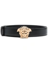 Versace Black Cintura Medusa Logo Belt In Black