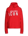 Dsquared2 Woman Sweatshirt Red Size L Cotton, Elastane