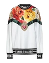 Dolce & Gabbana Crepe-paneled Printed French Cotton-blend Terry Sweatshirt In White