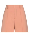 Chloé Woman Shorts & Bermuda Shorts Apricot Size 2 Triacetate, Polyester In Orange