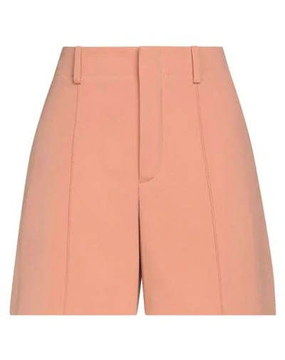 Chloé Woman Shorts & Bermuda Shorts Apricot Size 2 Triacetate, Polyester In Orange