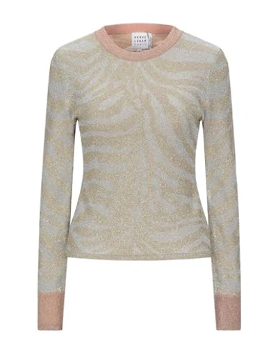 Herve Leger Sweaters In Gold