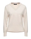 Alpha Studio Sweaters In Ivory