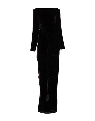 Alberta Ferretti Long Dresses In Dark Purple