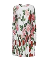 Dolce & Gabbana Midi Dresses In White