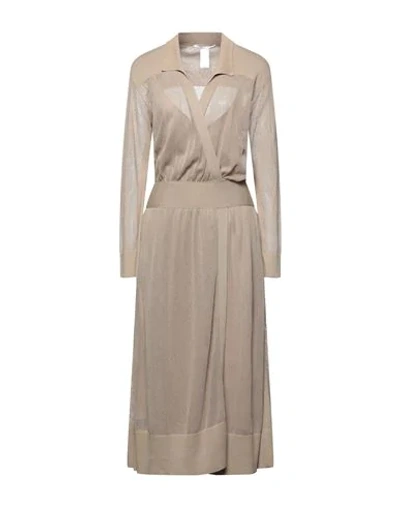 Agnona 3/4 Length Dresses In Khaki