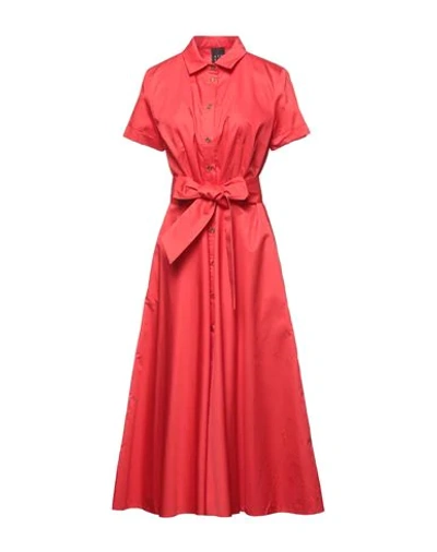 Access Fashion 3/4 Length Dresses In Red