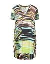 Manila Grace Short Dresses In Brown