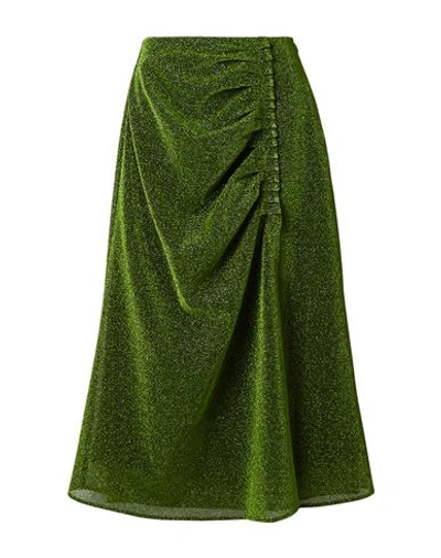House Of Holland Midi Skirts In Light Green