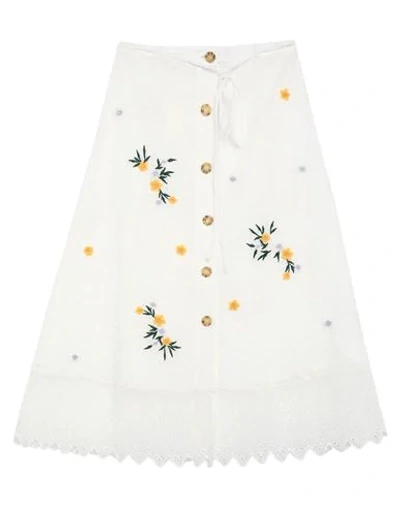 French Connection Midi Skirts In White