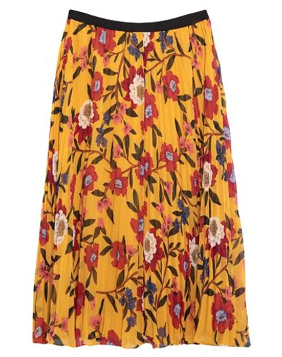 French Connection Midi Skirts In Ocher