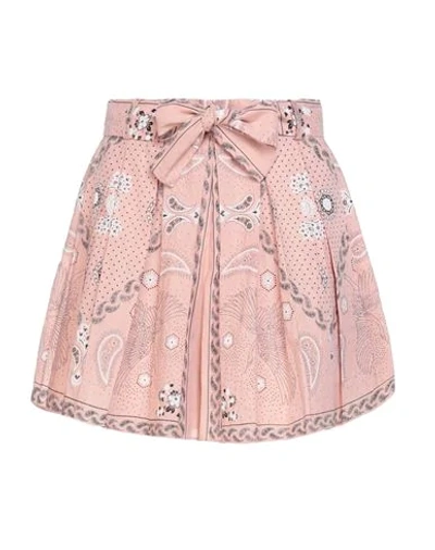 Sandro Woman Shorts & Bermuda Shorts Pink Size 4 Linen, Cotton