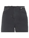 VALENTINO VALENTINO GARAVANI WOMAN DENIM SHORTS BLACK SIZE 27 COTTON, POLYAMIDE, POLYESTER,42833257RW 3