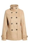 Thread & Supply Double Breasted Peacoat In Camel