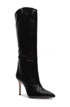 Schutz Maryana Pointed Toe Boot In Black Patent Leather