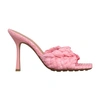 Bottega Veneta Stretch Raffia Sandals In Blossom