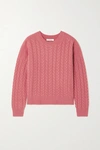 MAX MARA BREDA CABLE-KNIT WOOL AND CASHMERE-BLEND SWEATER