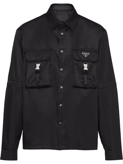 PRADA RE-NYLON TRIANGLE-LOGO SHIRT