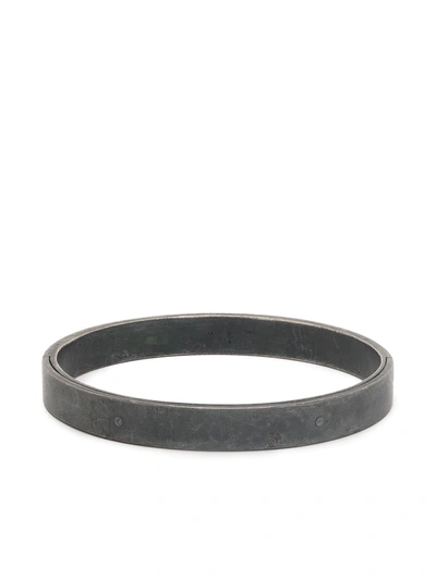 Parts Of Four Sistema Oxidised-finish Bangle In Grey