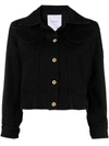 Patou Wool And Cotton-blend Jacket In Black