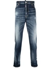 DSQUARED2 LOGO-PRINT SLIM-CUT JEANS