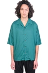 ATTACHMENT SHIRT IN GREEN SYNTHETIC FIBERS,11759914