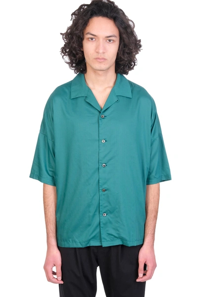 Attachment Buttoned-up Short-sleeved Shirt In Green