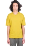 ATTACHMENT T-SHIRT IN YELLOW COTTON,11759901