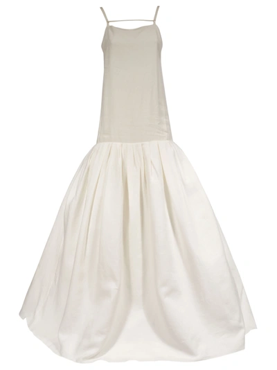 Jacquemus Sleeveless Long Skirt Dress In White