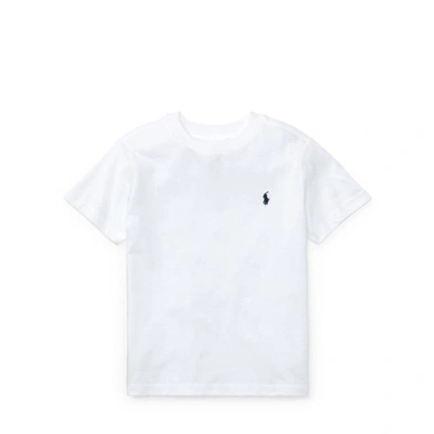Ralph Lauren Kids' Polo Pony Logo Cotton T-shirt In White
