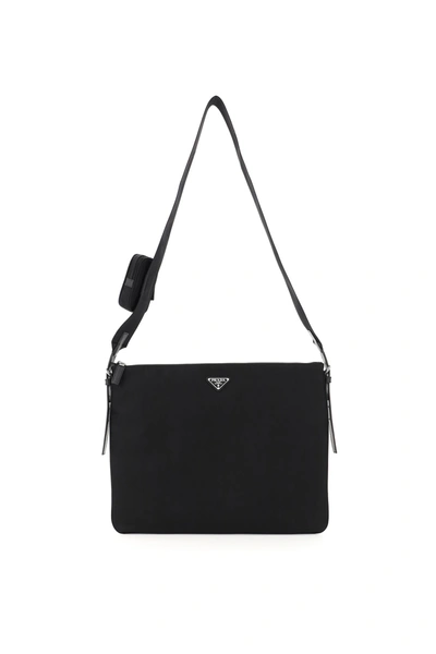 Prada Large Shoulder Bag With Pouch In Nero (black)