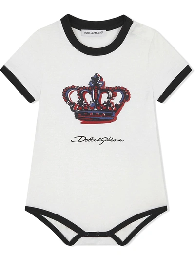 Dolce & Gabbana White Body For Babykids With Logo