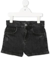 Zadig & Voltaire Logo-patch Denim Shorts In Black