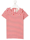 Douuod Teen Striped Cotton T-shirt In Red