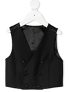Dolce & Gabbana Double-breasted Waistcoat In Black