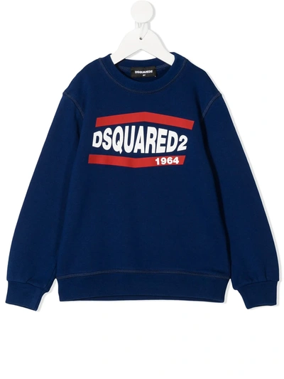 Dsquared2 Kids' Logo-print Sweatshirt In Blue